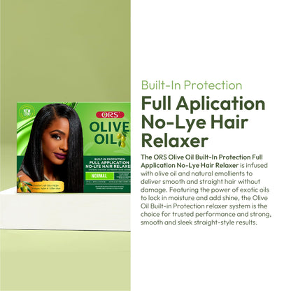 ORS Olive Oil salon quality home hair straightening kit texture application cream bottle view