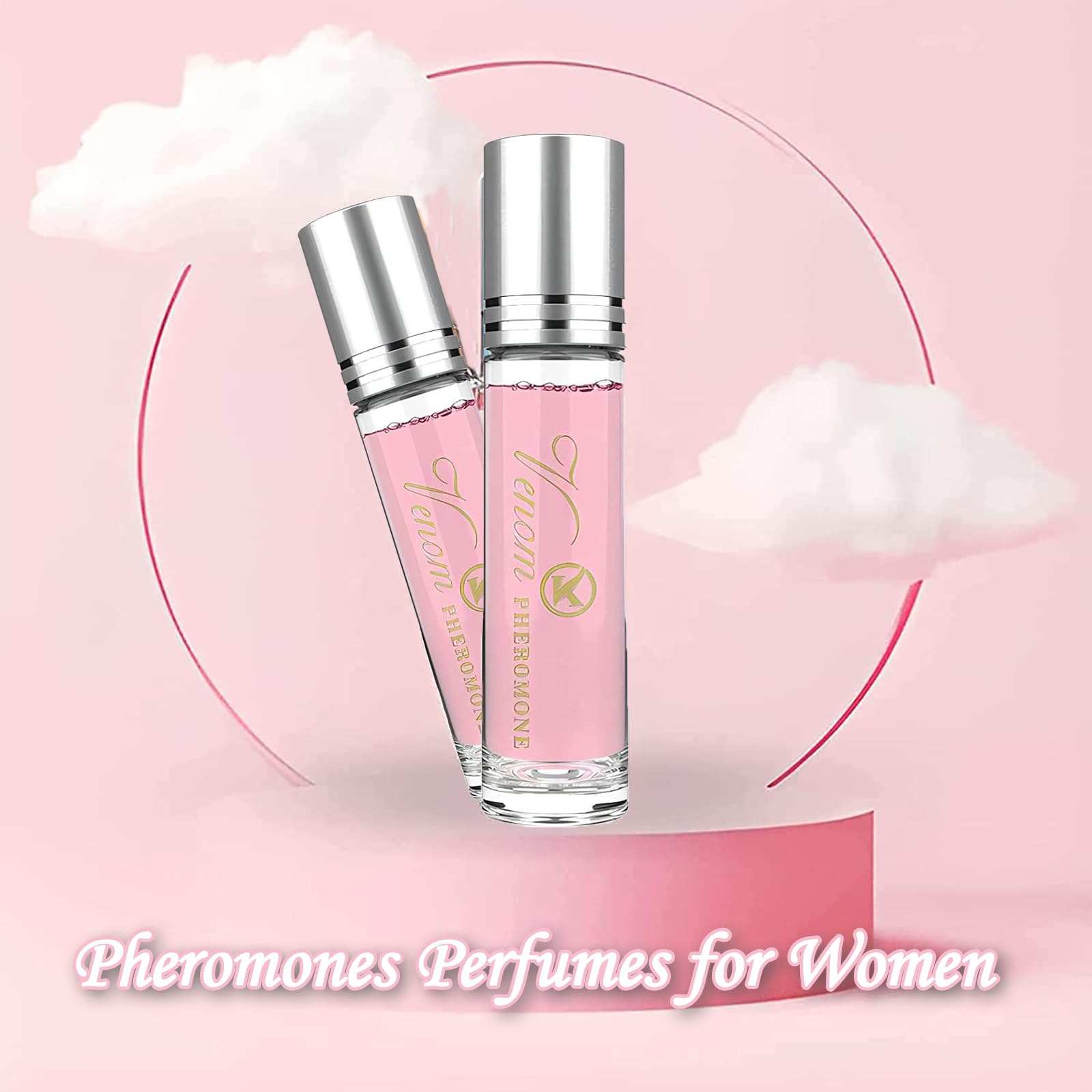Close up of the spherical roll on ball applicator on the pheromone fragrance bottle.
