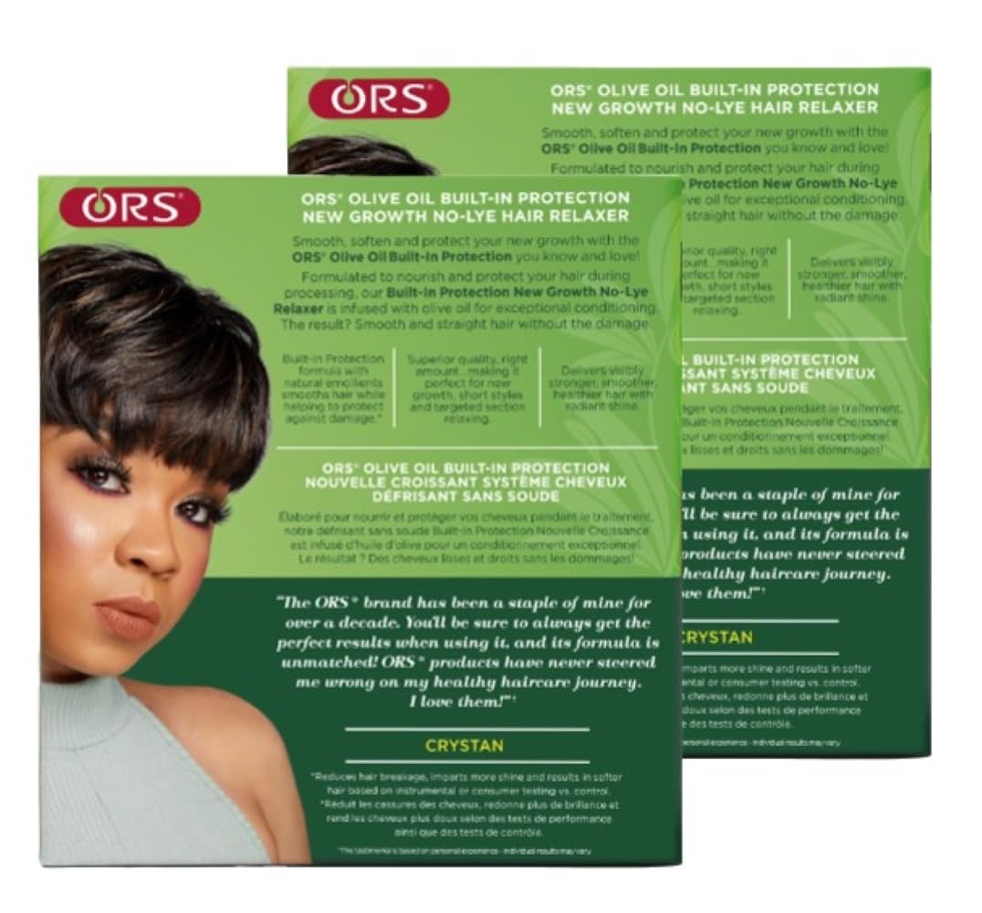ORS Olive Oil built in protection hair straightening treatment kit details and component view
