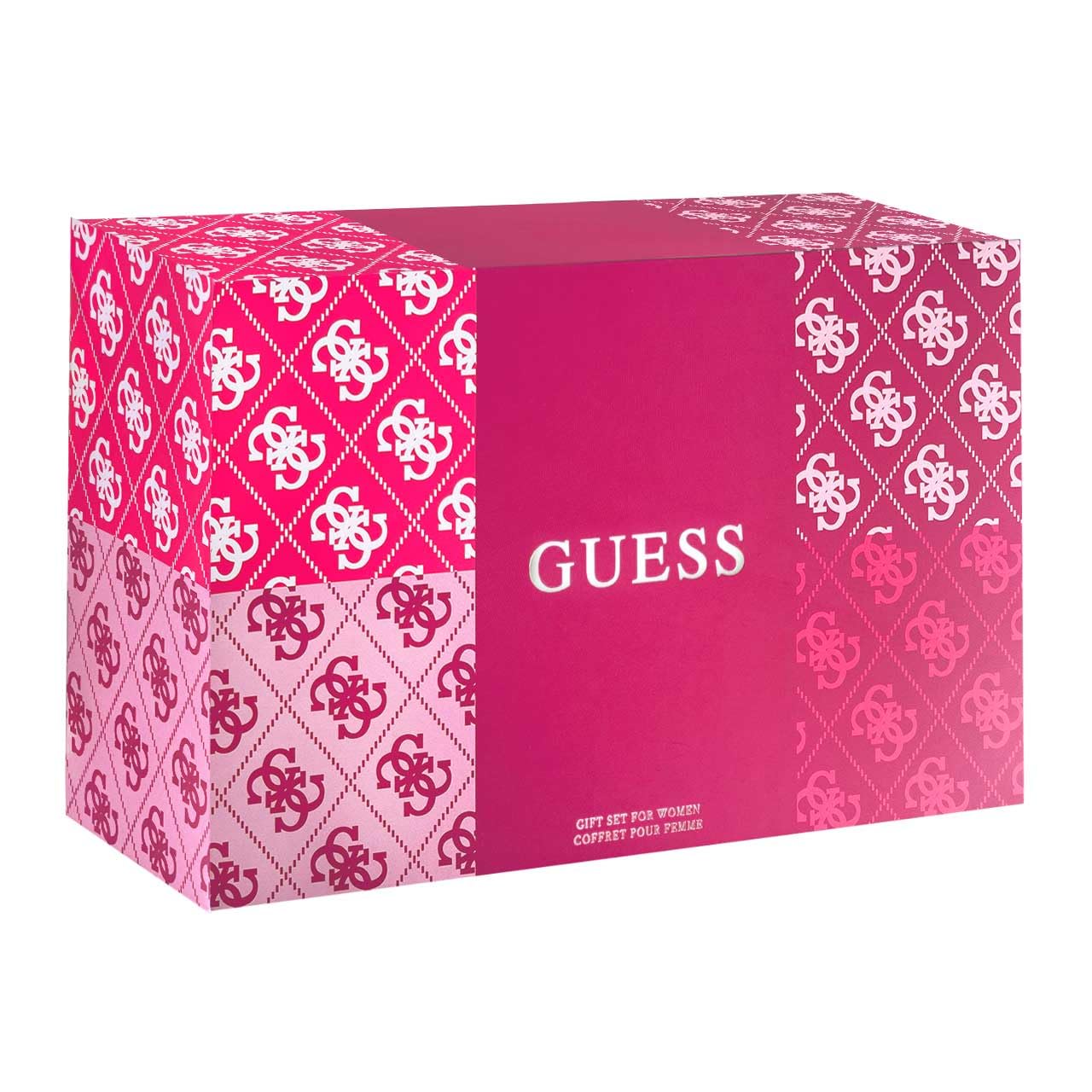 Authentic Guess imported designer fragrance gift box set for women showcasing full contents
