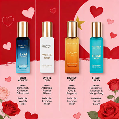 Unisex premium fragrance mini collection display box by Bella Vita Organic