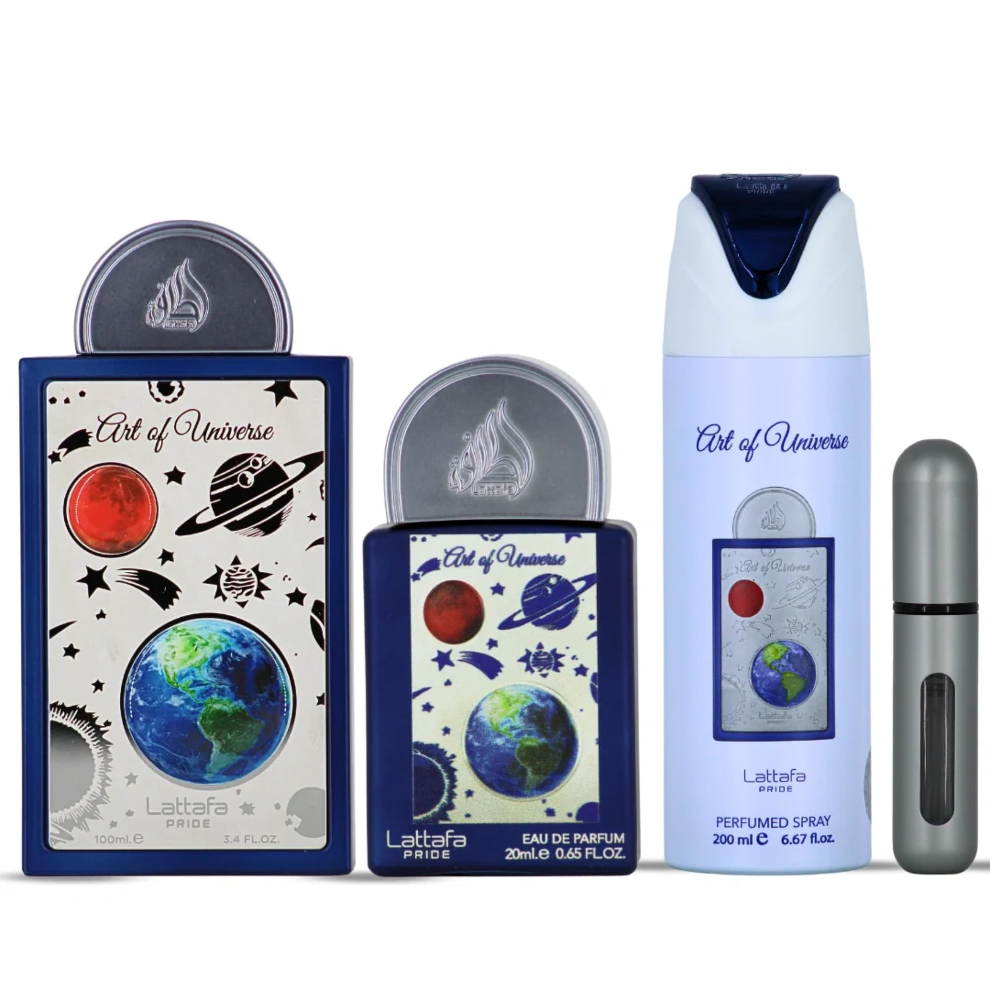 Luxury Lattafa Art of Universe fragrance gift box packaging