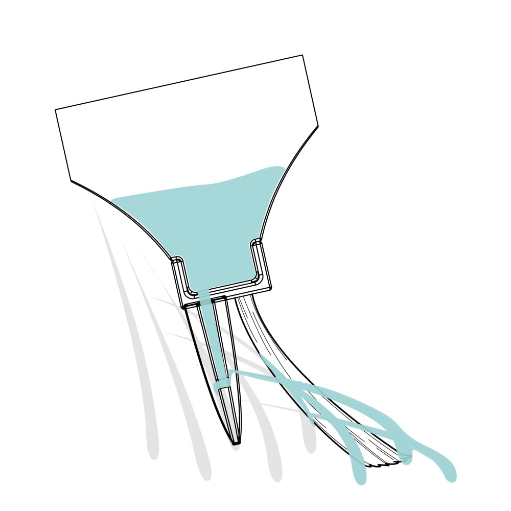 Close-up of the dual-action comb applicator nozzle on Sevenpm down perm bottle