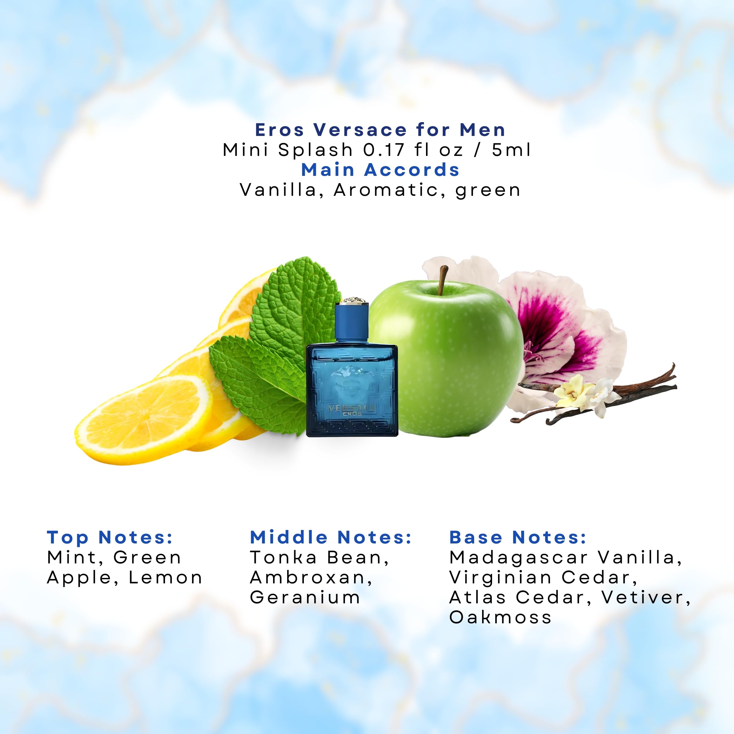 Versace Men's Fragrance Trio showing Eros Dylan Blue and Eau Fraiche bottles