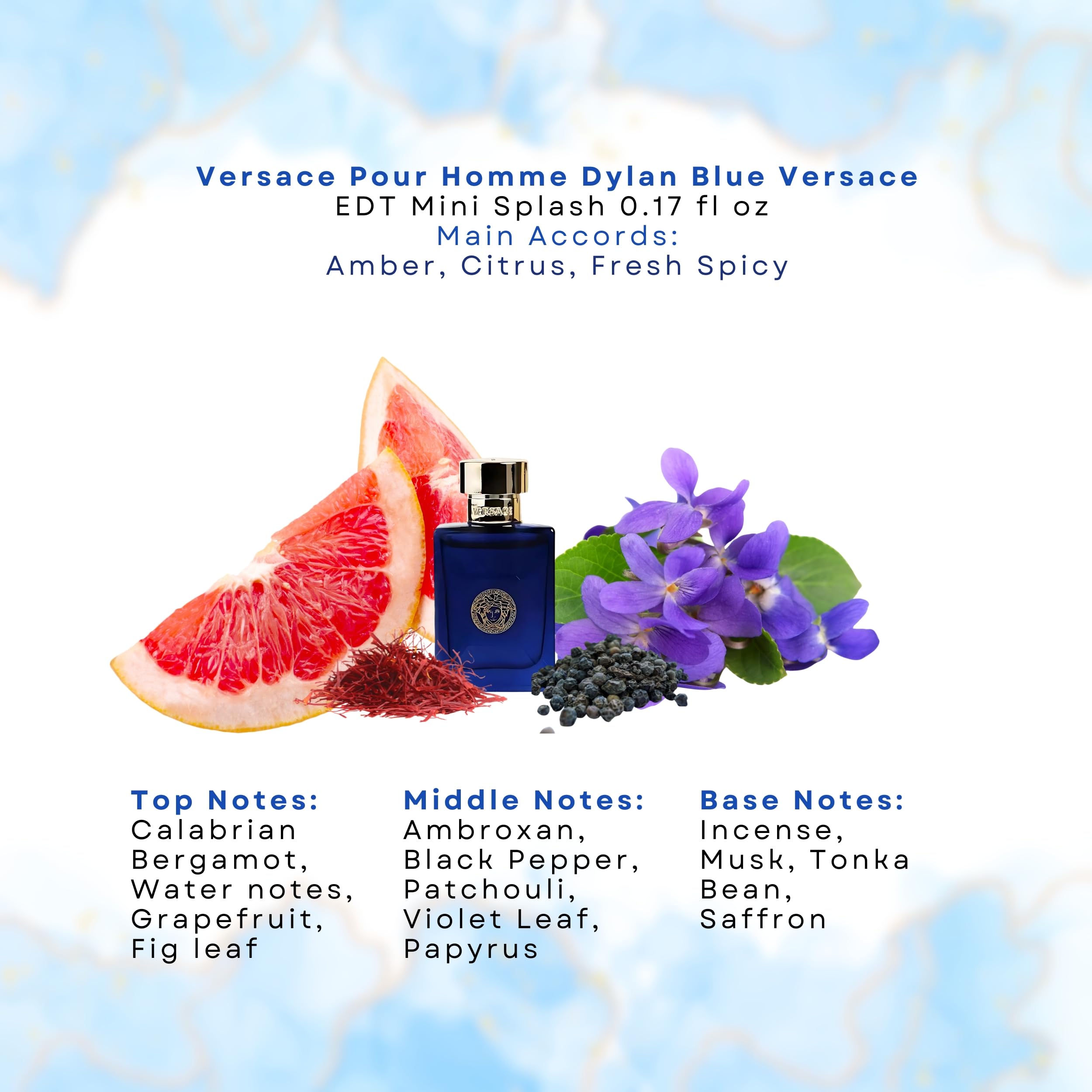 Versace 3-piece miniature cologne set in gift packaging