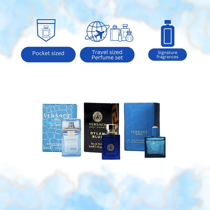 Authentic Versace men's fragrance set for gifting