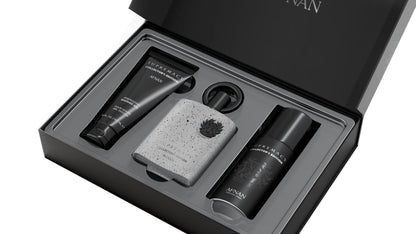 Afnan Supremacy Collector's Edition perfume bottle and grooming items