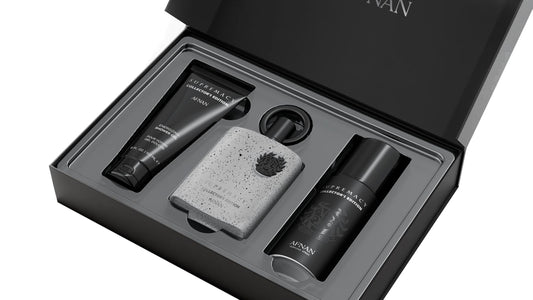 Afnan Supremacy Collector's Edition perfume bottle and grooming items