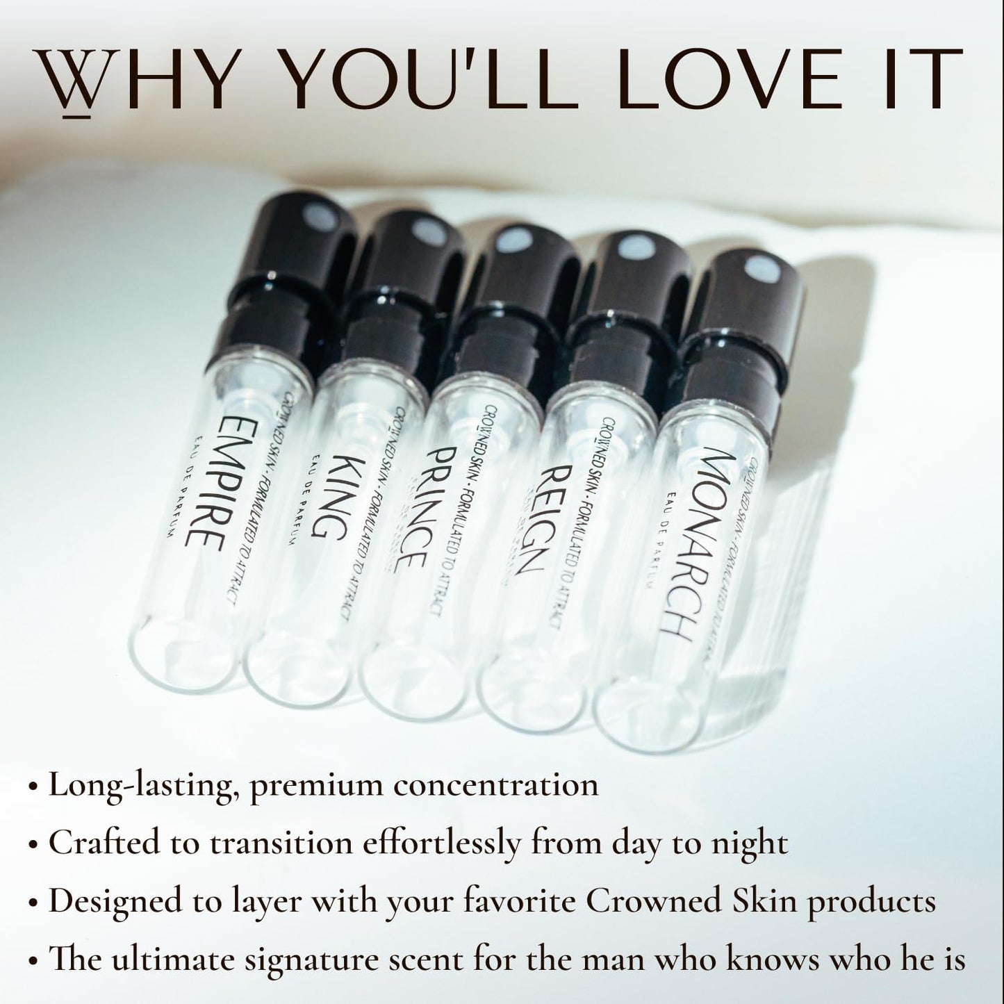 Crowned Skin Empire scent vial from the discovery pack