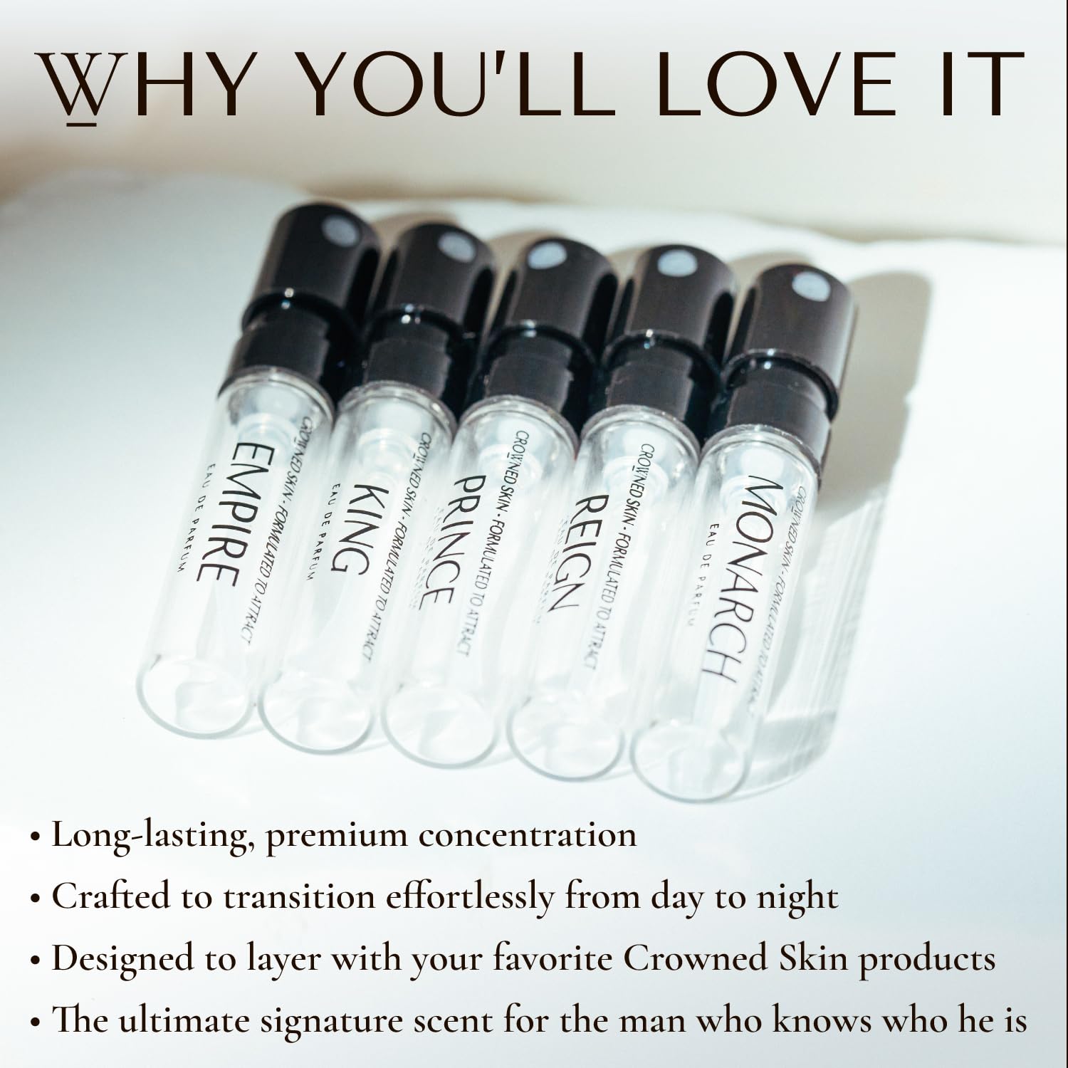 Crowned Skin Empire scent vial from the discovery pack