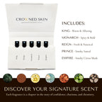 Luxury men's grooming fragrance gift set by Crowned Skin