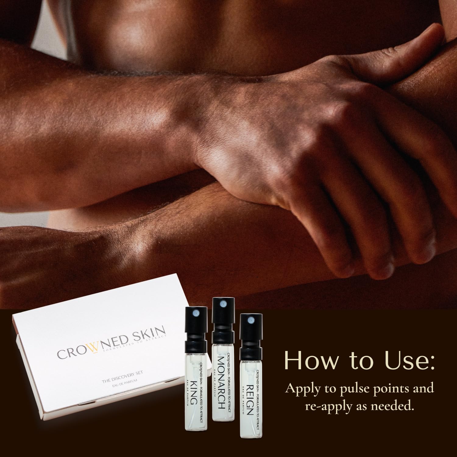 Travel-size cologne collection for men in branded packaging
