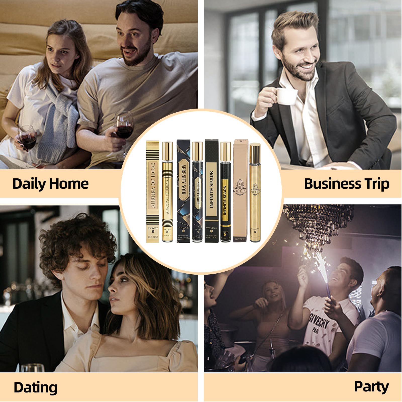 Travel friendly men's perfume gift set unboxed