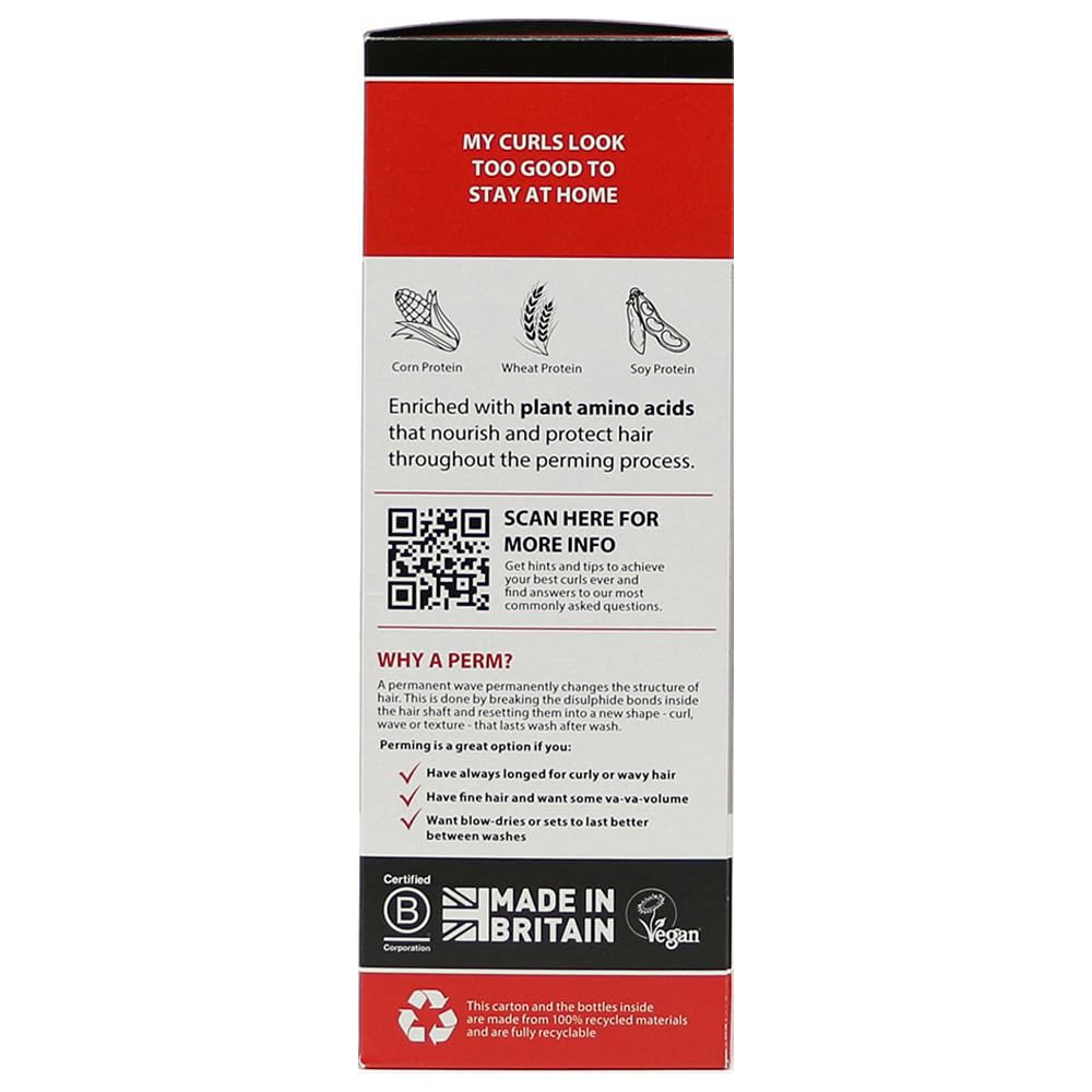 Pin-up Original DIY permanent wave kit boxes displaying ammonia-free formula benefits.