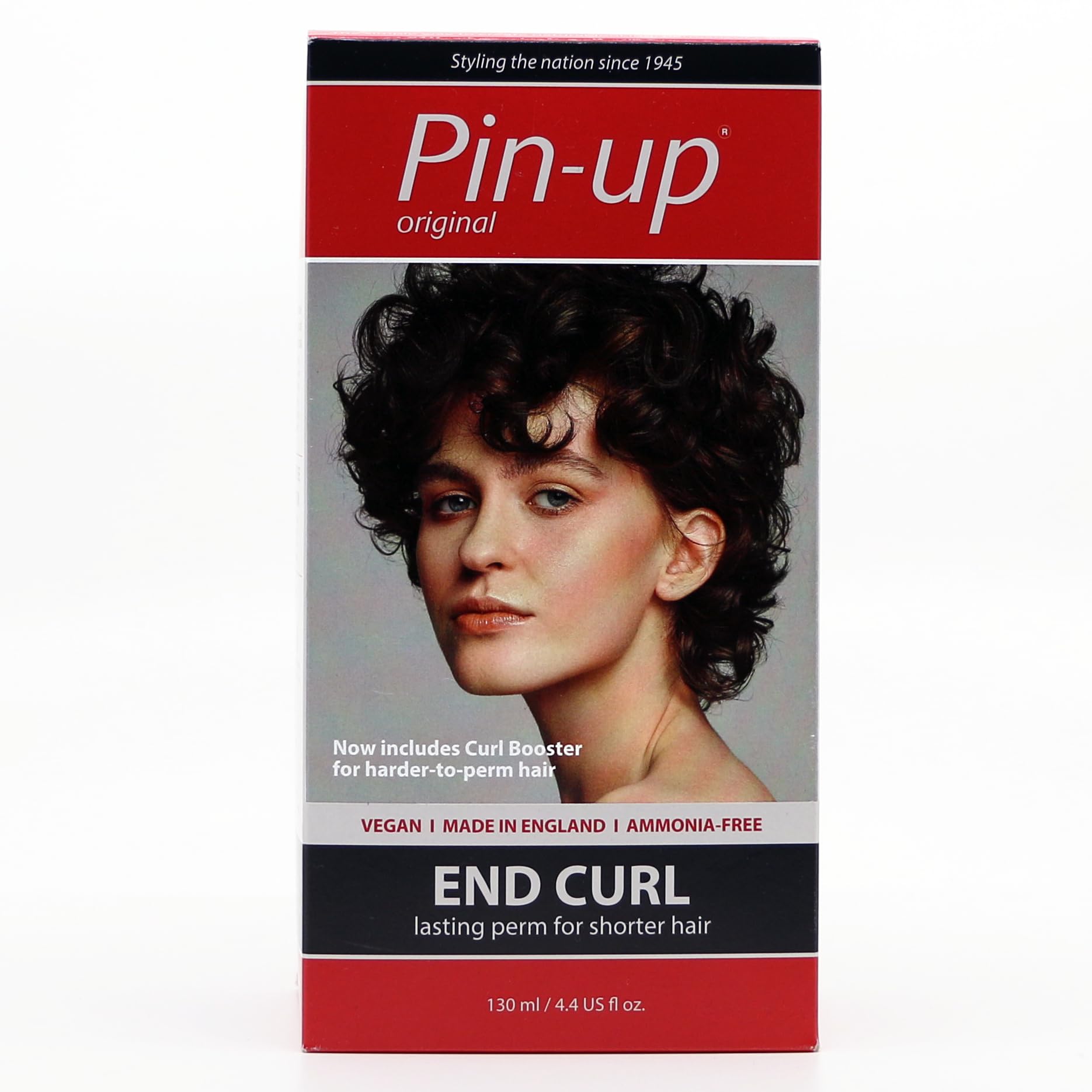 Two boxes of Pin-up Original home perm solution for partial perming on fringes and crowns.