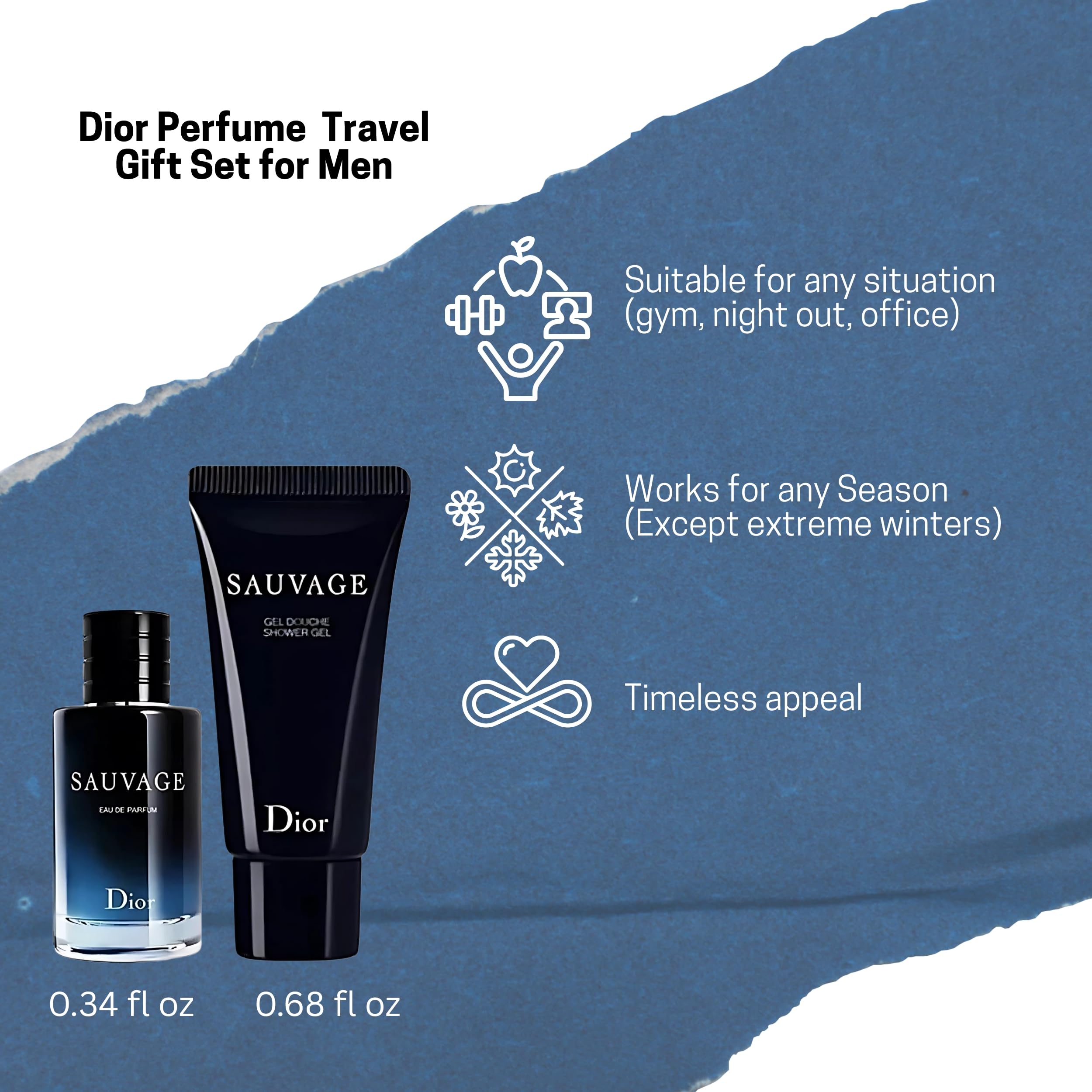 Dior Sauvage 10ml Eau de Parfum travel spray bottle.