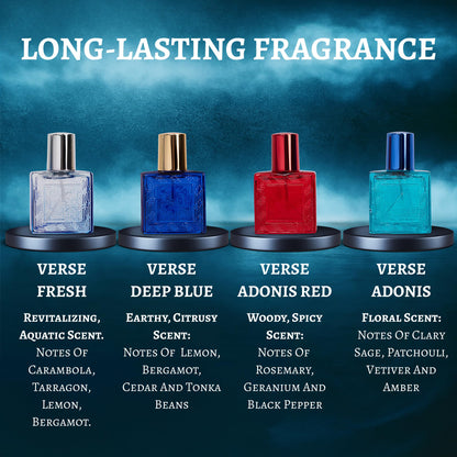 Close up of NovoGlow Verse perfume glass bottle design