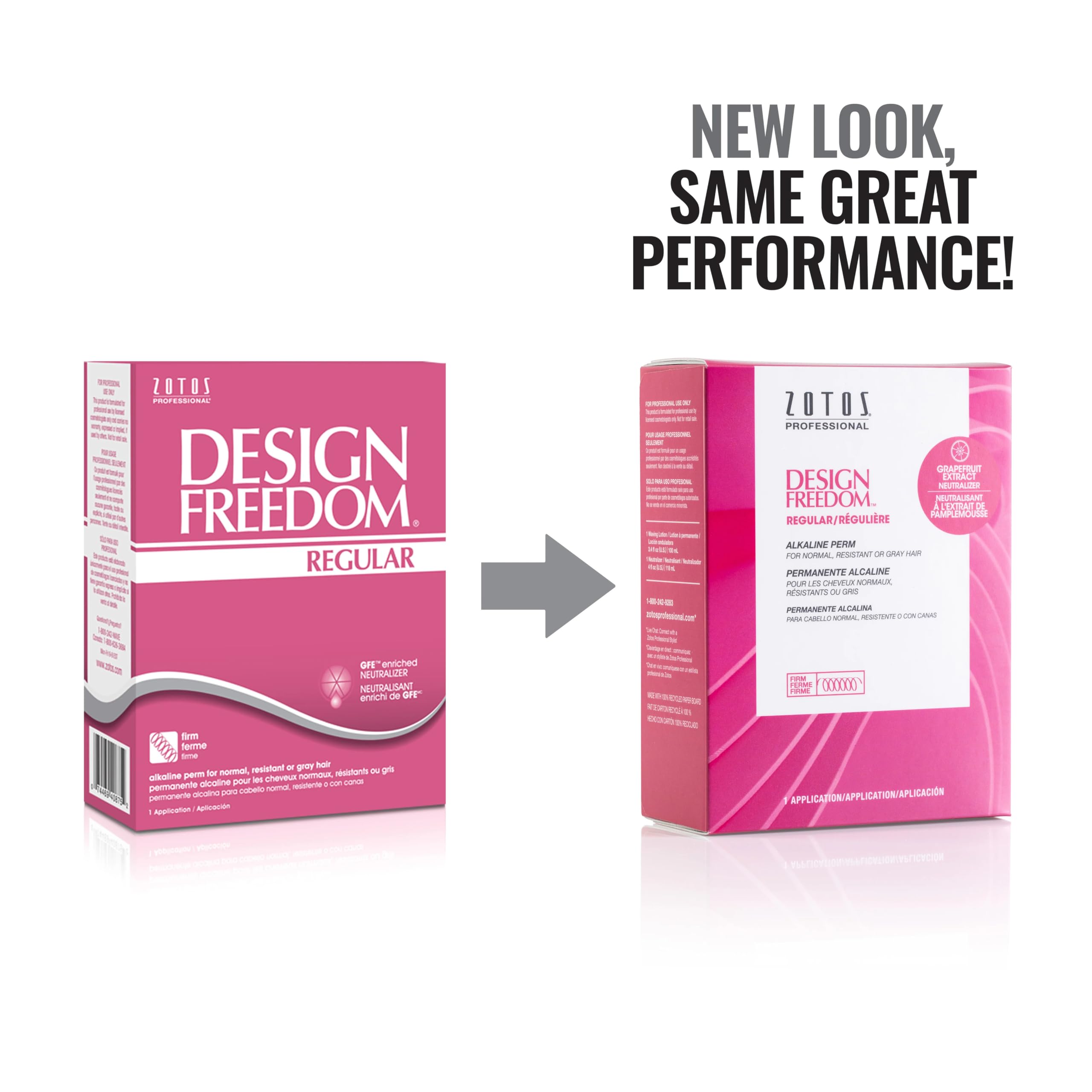 Zotos home permanent wave kit highlighting the grapefruit extract enriched neutralizer details