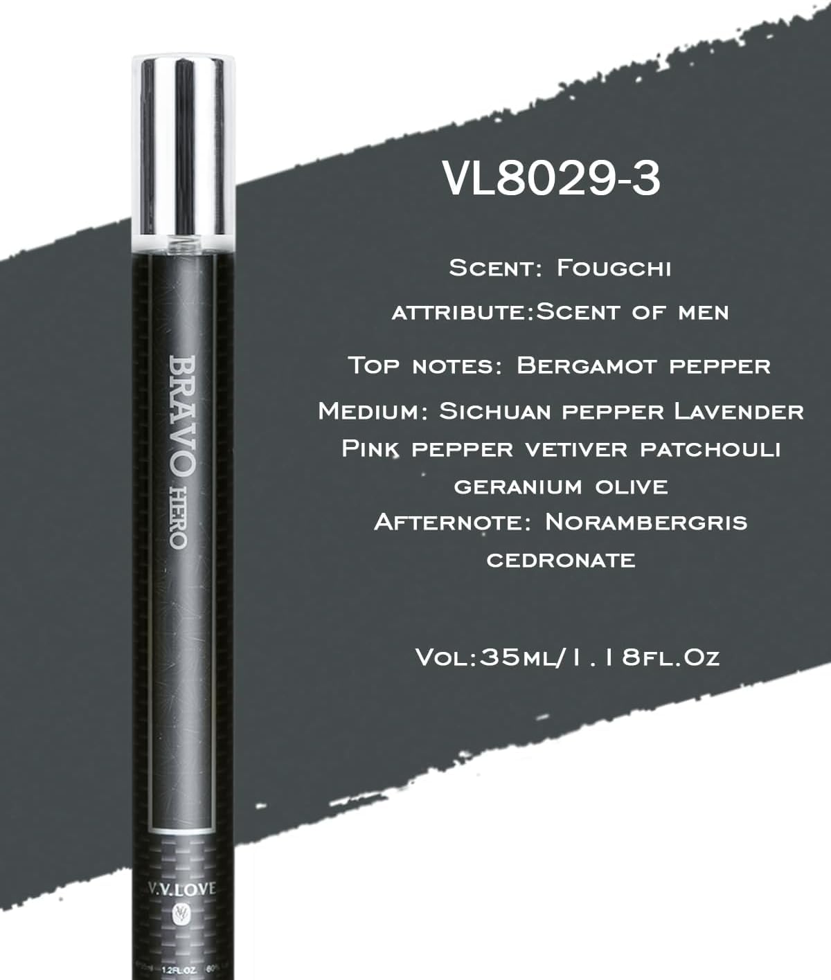 Close up of 35ml Ofun travel size perfume bottles