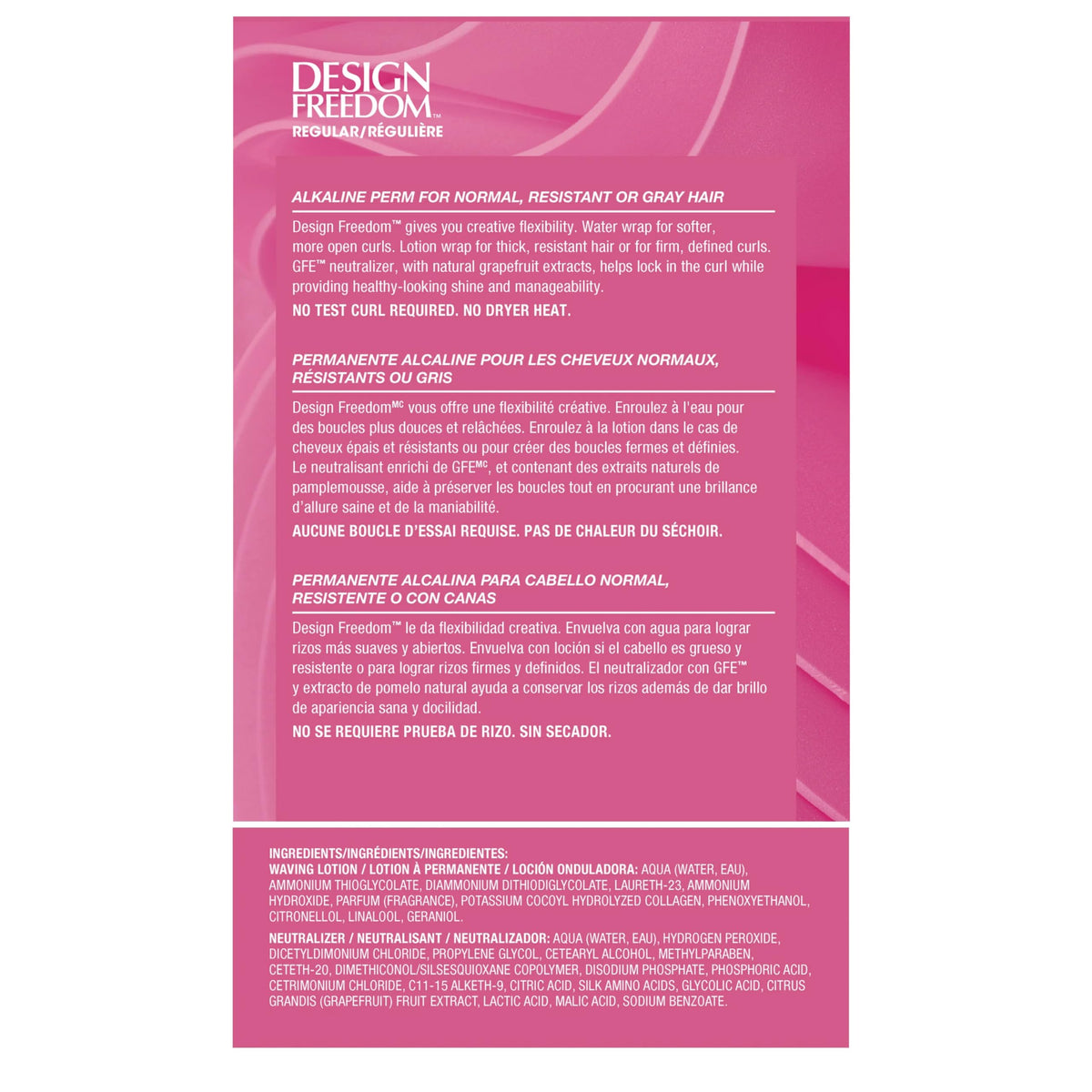 USA imported professional hair perming kit for normal resistant and gray hair texture transformation