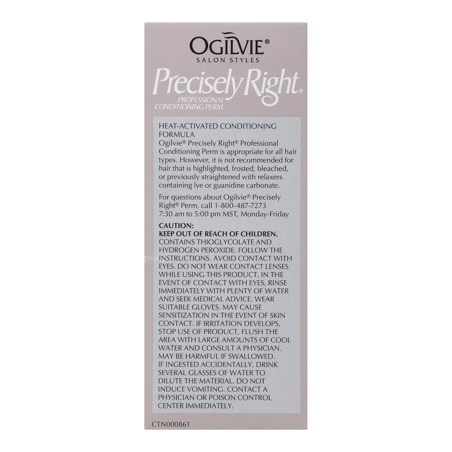 Ogilvie salon styles home perm instructions and components display