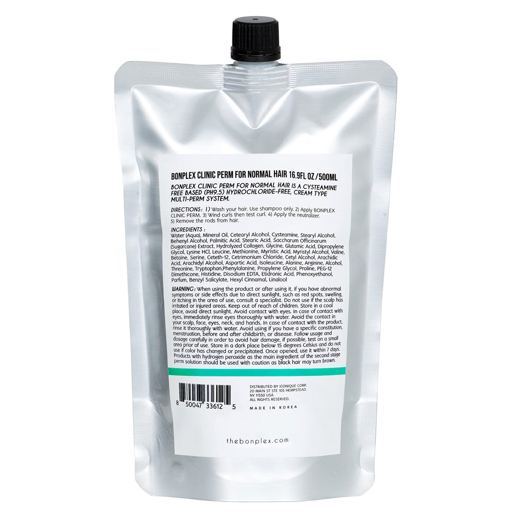 BONPLEX multi perm system 500ml packaging detailing cysteamine formula benefits.