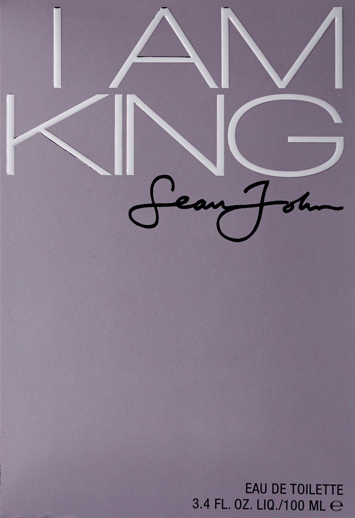 Sean John I Am King perfume spray box packaging silver design