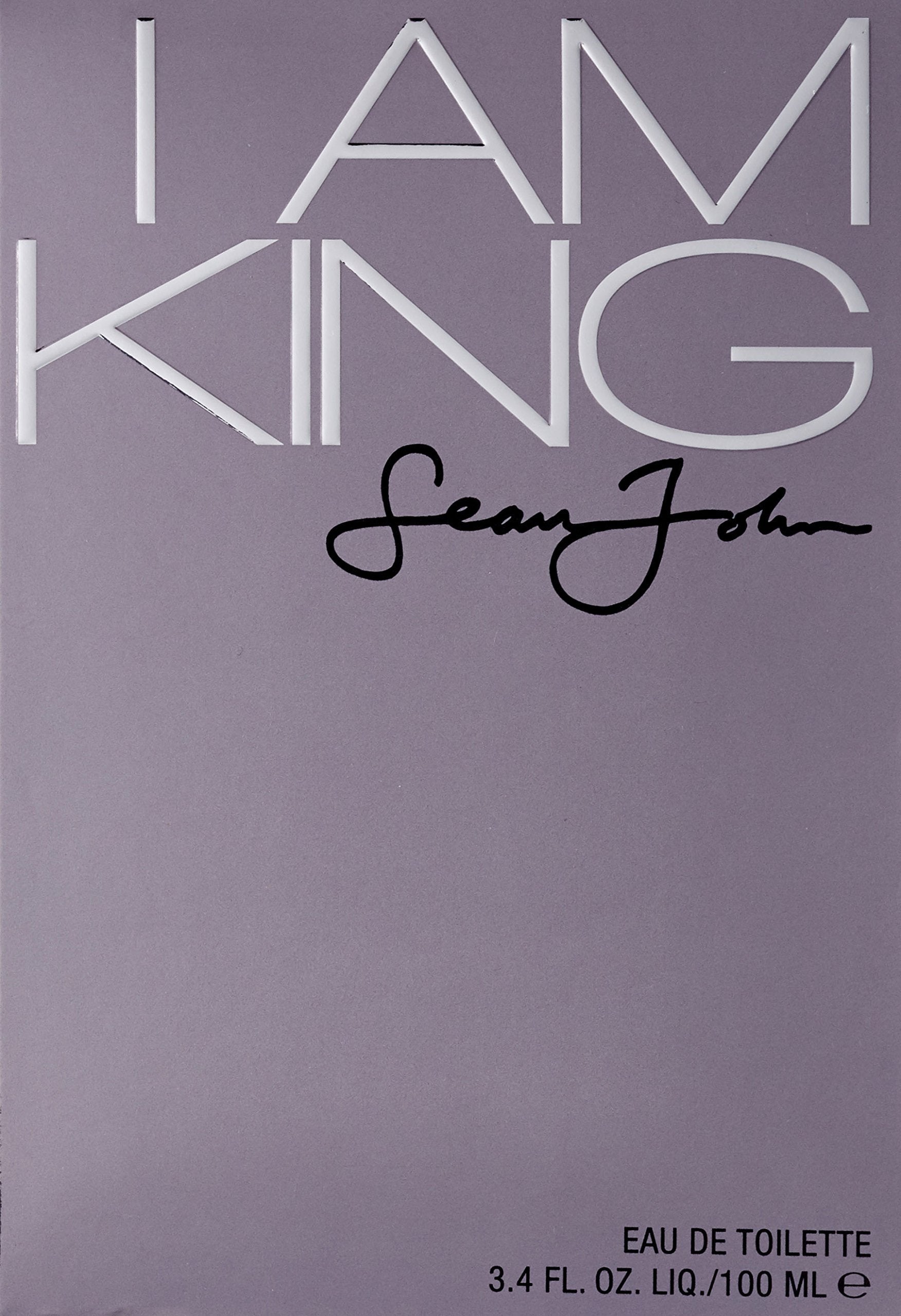 Sean John I Am King perfume spray box packaging silver design