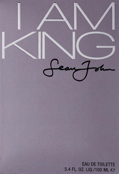 Sean John I Am King perfume spray box packaging silver design