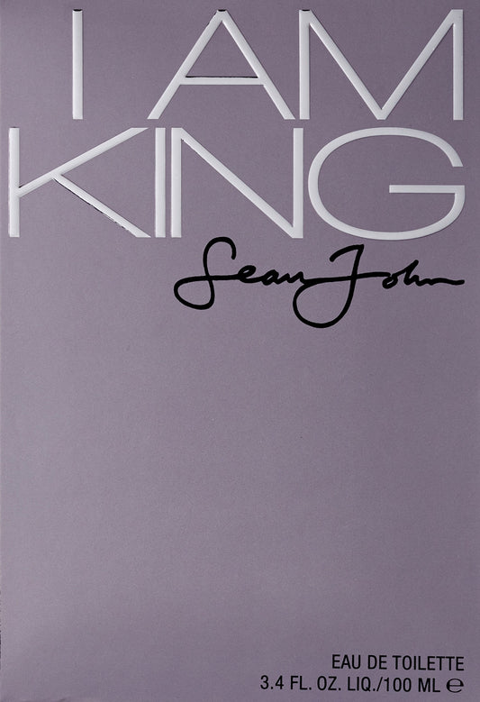 Sean John I Am King perfume spray box packaging silver design