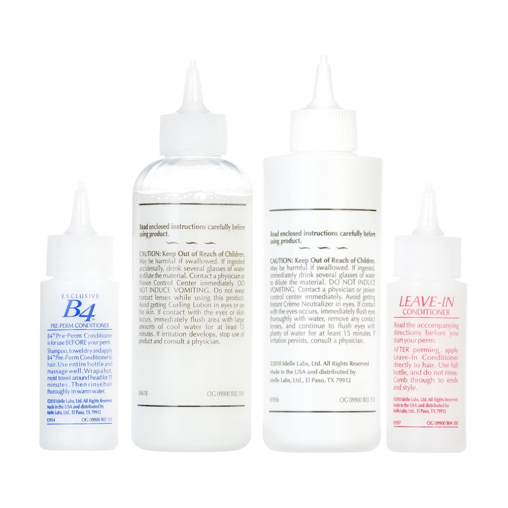 Ogilvie home perm kit showcasing the heat activated formula components for color treated hair.