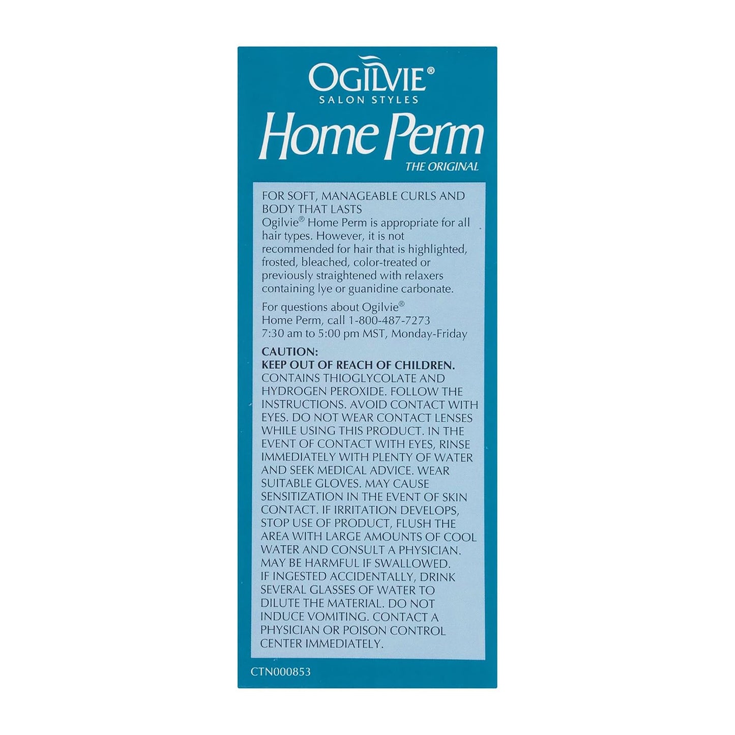 Ogilvie pre perm and post perm conditioner packets designed for hair moisture balance.