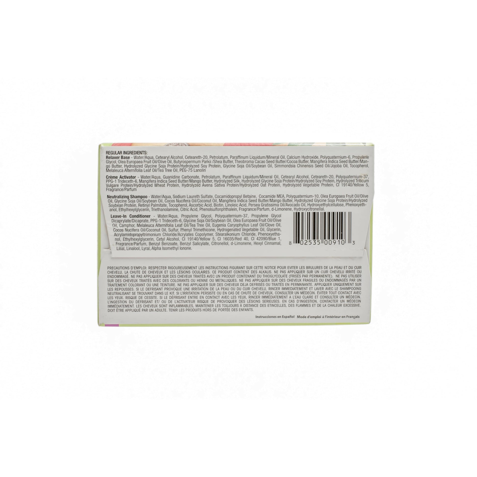 Smart Perm olive oil infused anti breakage formula box packaging