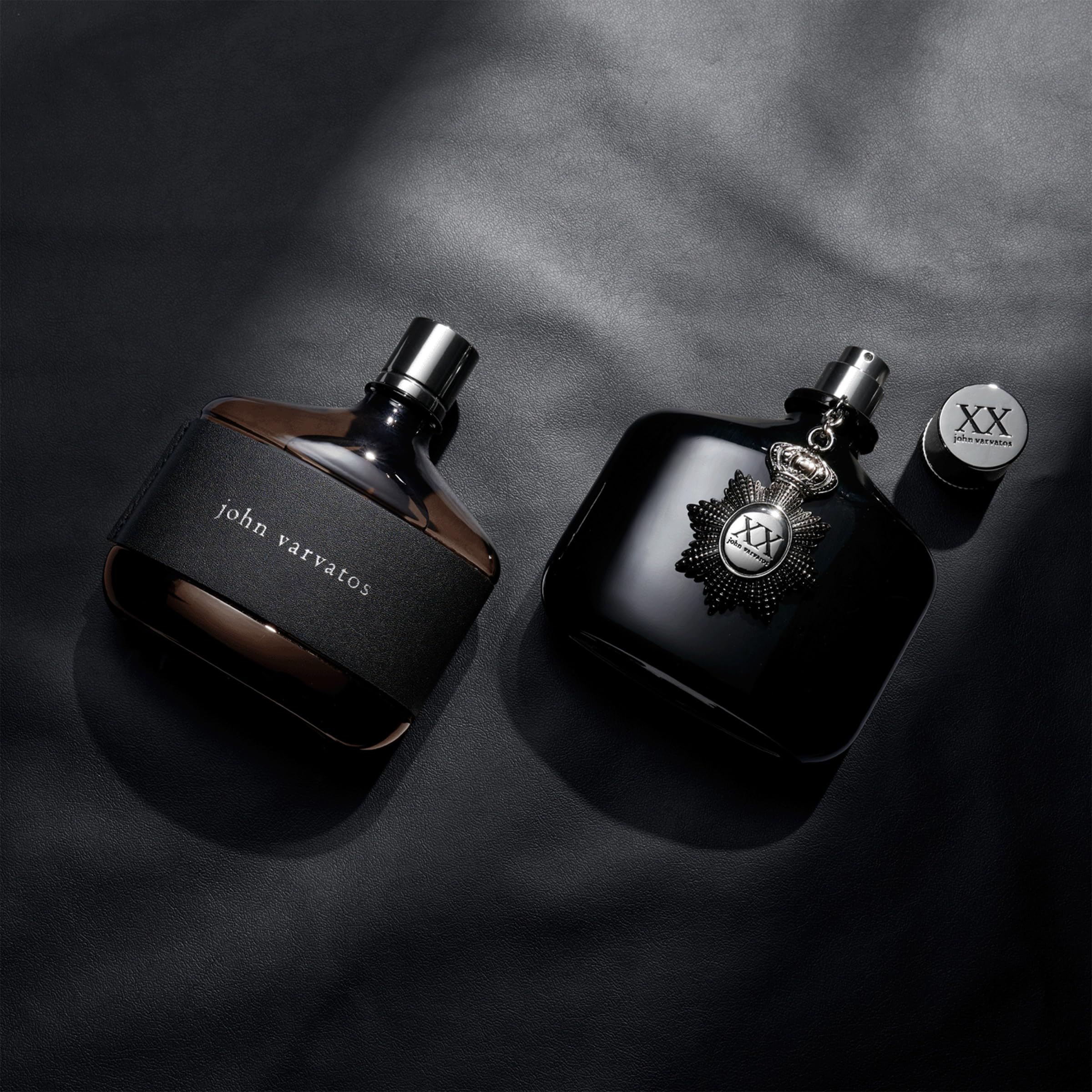 John Varvatos Classic cologne packaging box and glass spray bottle