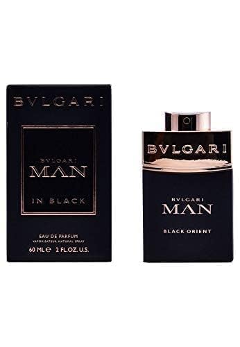 Bvlgari Man In Black imported premium perfume bottle angled profile view