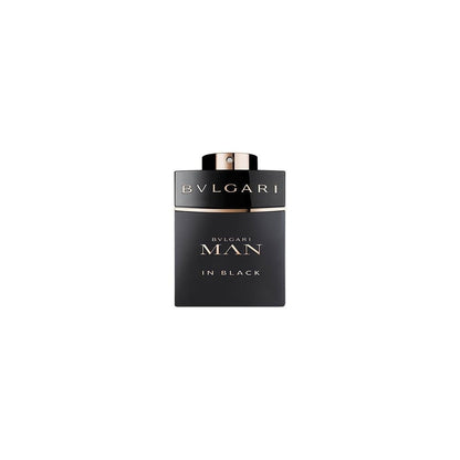 Side view of Bvlgari Man In Black Eau De Parfum heavy glass bottle structure