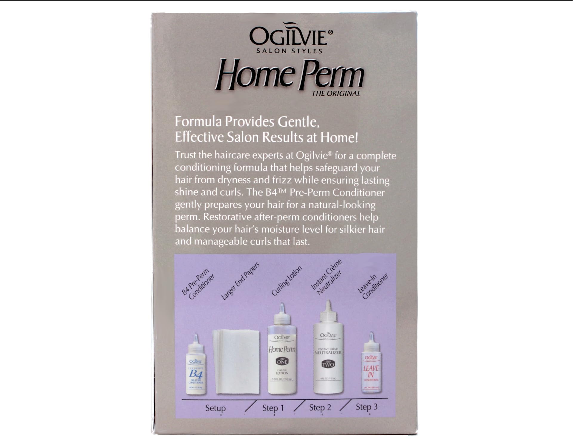 Ogilvie conditioning home perm kit for delicate hair texturizing solution.