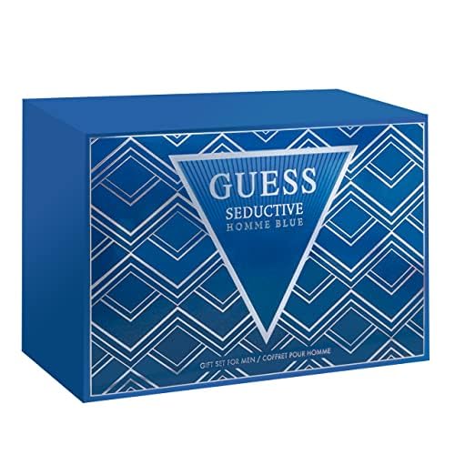 Guess Seductive Homme Blue shower gel and body spray packaging