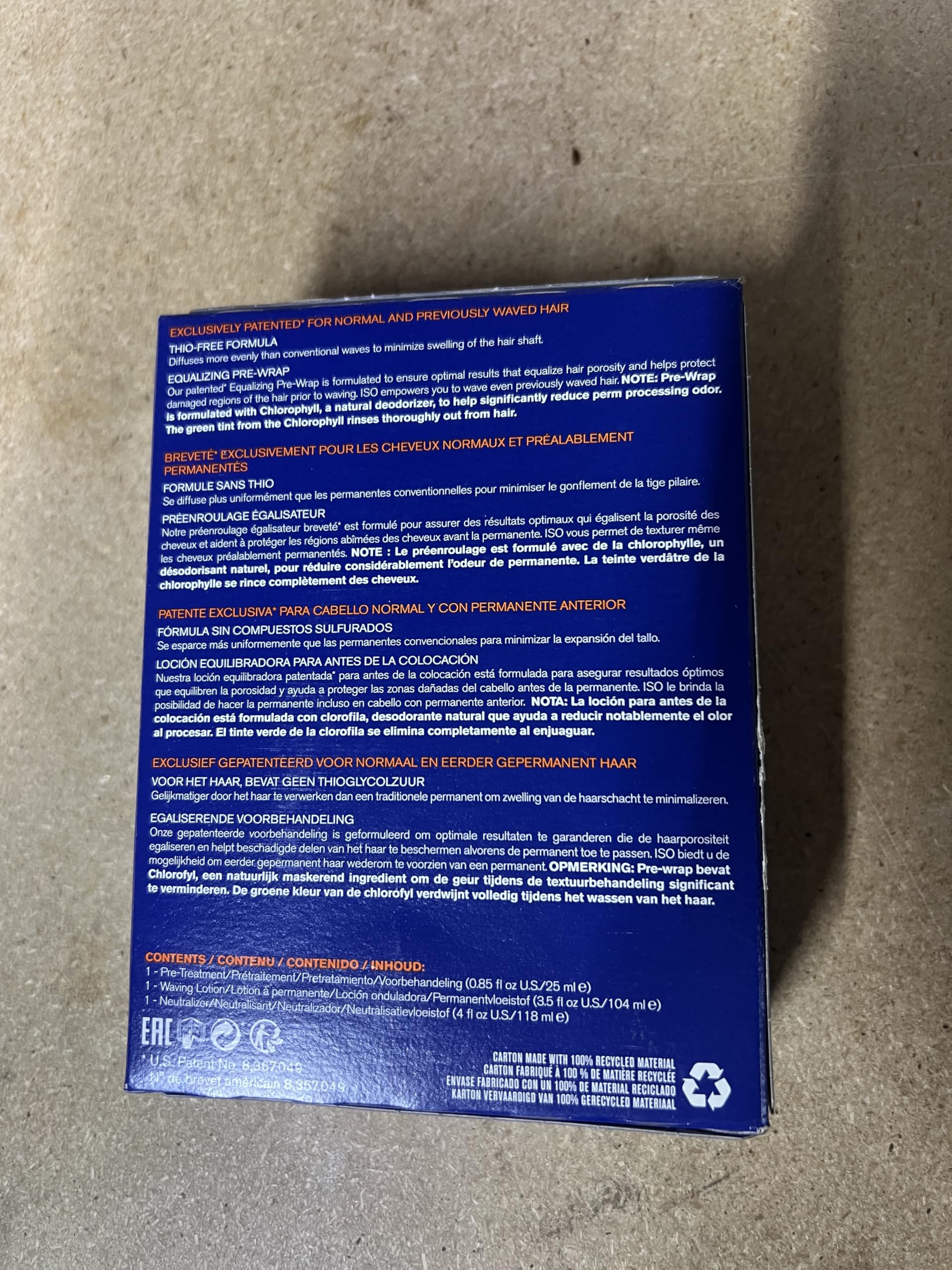 ISO Option 1 damage free perming system box details with equalizing prewrap