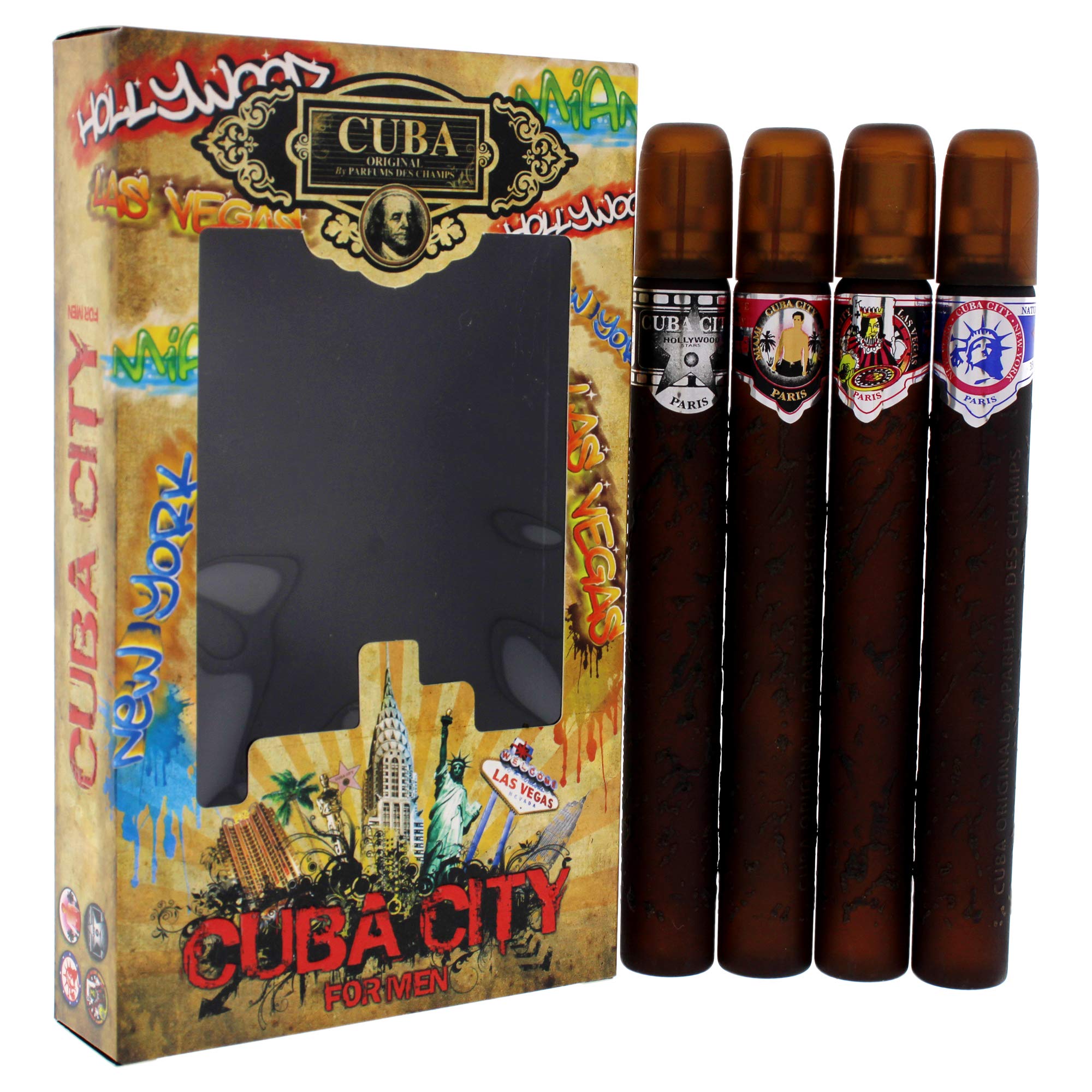 Cuba City Miami and New York Eau de Toilette individual travel size fragrance sprays.