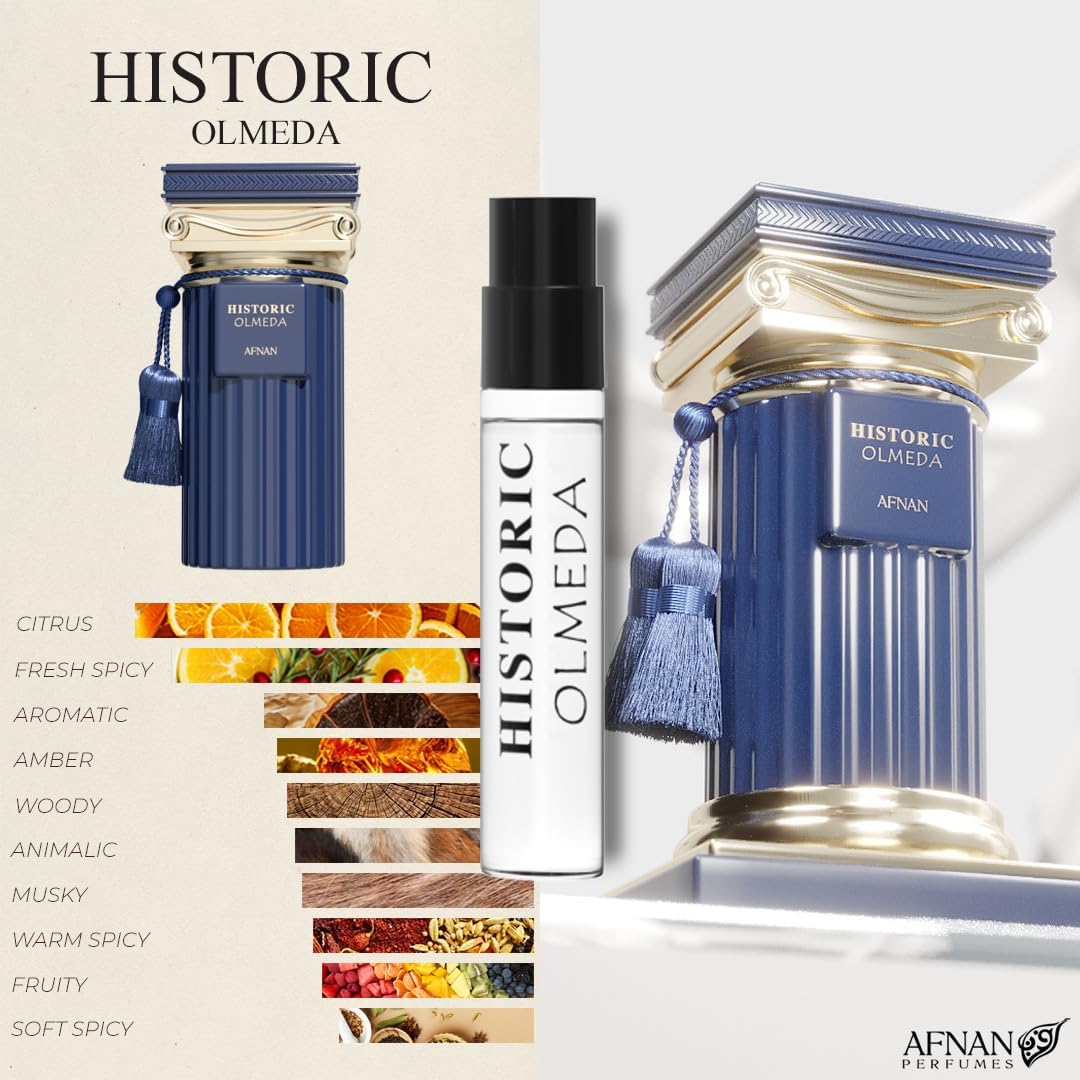 Top down view of Afnan 2 milliliter perfume vials