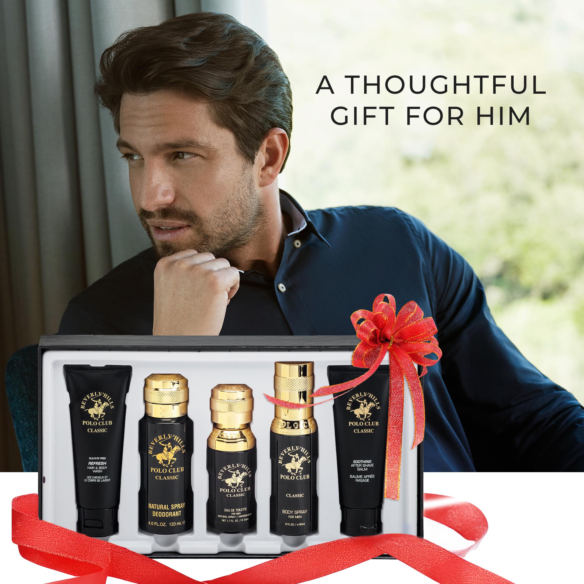 BHPC Classic men cologne and grooming products arrangement