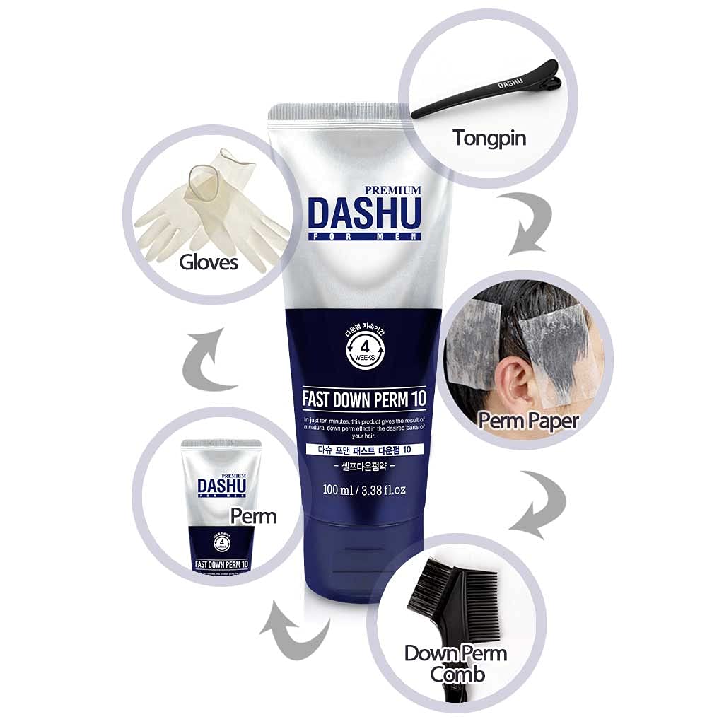 DASHU side hair relaxer cream tub with application brush and comb kit