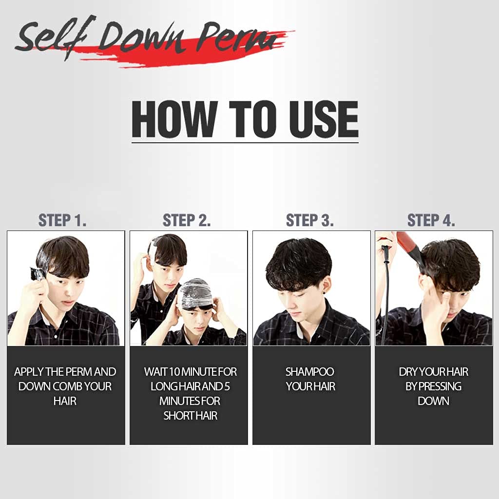 DASHU premium fast down perm ten minute hair straightener for men