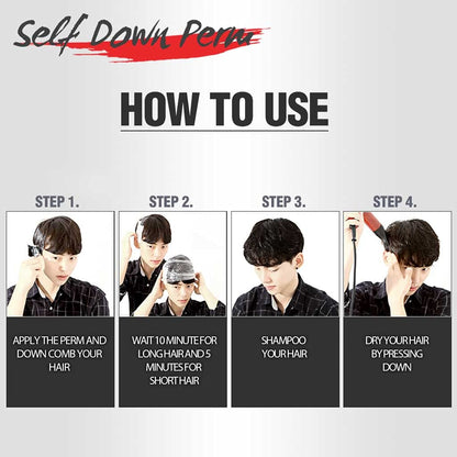 DASHU premium fast down perm ten minute hair straightener for men