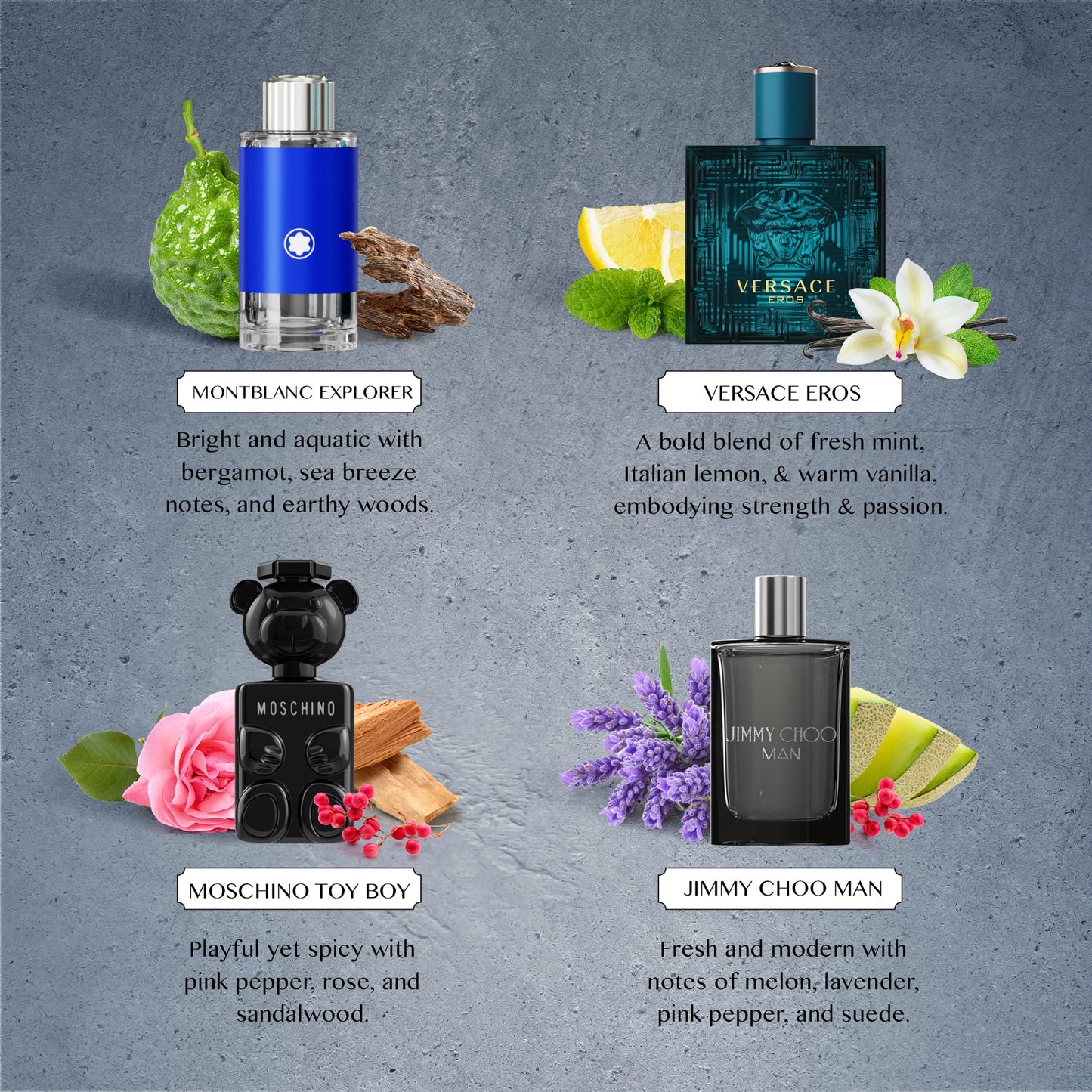 Authentic USA imported mens cologne sampler kit
