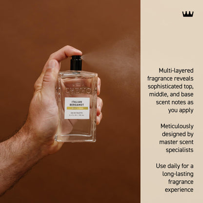 Top down view of the three piece Cremo mens gift set