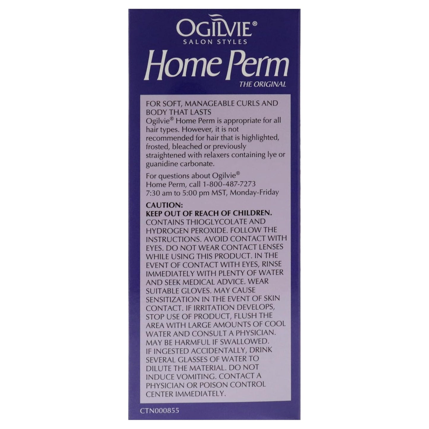 Ogilvie permanent curling wave kit components layout for professional home hair transformation.