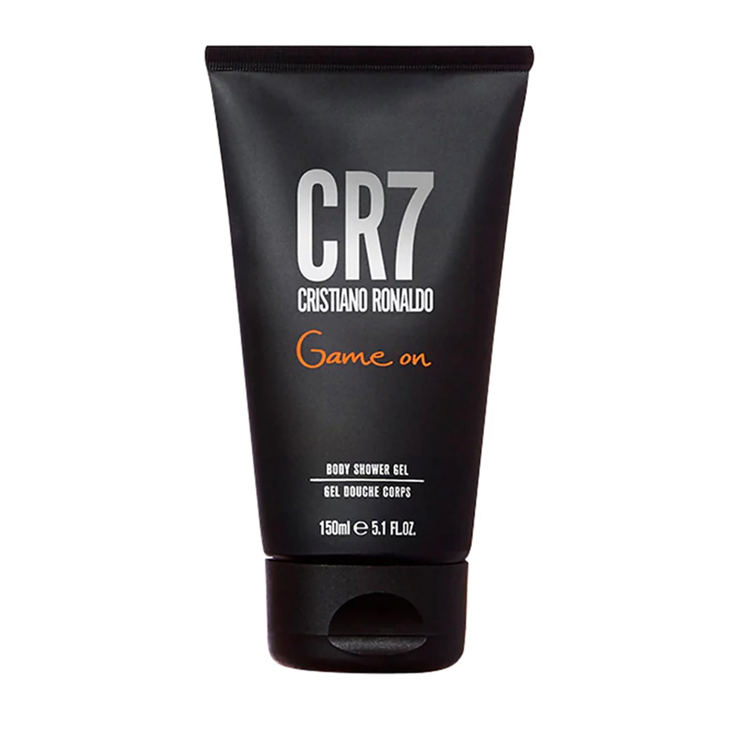Close up of CR7 Game On perfume bottle branding