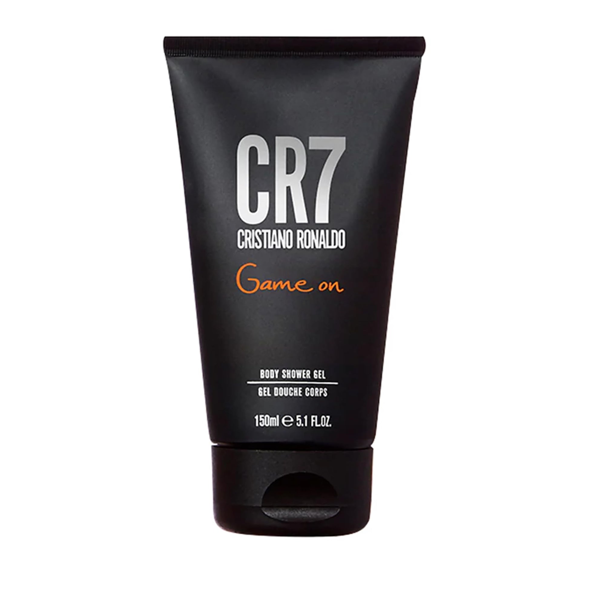 Close up of CR7 Game On perfume bottle branding